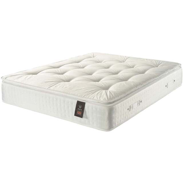 Aspire Single Natural Pillow Top Pocket Mattress - White - Wilko - image 1