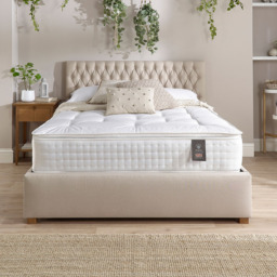 Aspire Single Natural Pillow Top Pocket Mattress - White - Wilko - thumbnail 4