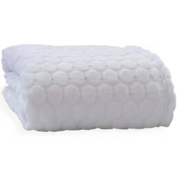 Clair de Lune Baby White Marshmallow Pram Blanket 90 x 70cm - Size: 0.5 x 70 x 90cm - Wilko