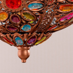 ValueLights Samia Bronze Moroccan Style Easy Fit Uplighter - Size: 23 x 34 x 34cm - Multi - Wilko - thumbnail 5