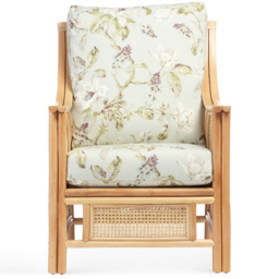 Desser Chester 5 Seater Natural Rattan Floral Fabric Sofa Set - Green - Wilko - thumbnail 5