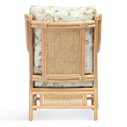 Desser Chester 5 Seater Natural Rattan Floral Fabric Sofa Set - Green - Wilko - thumbnail 7
