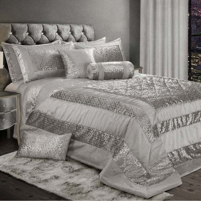 Intimates Vera King Size Silver Bedspread - Grey - Wilko - image 1