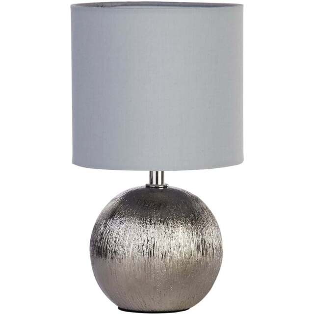 Lighting Collection Silver Ball Lamp - Size: 24.5 x 14 x 14cm - Wilko - image 1