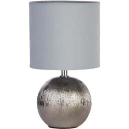 Lighting Collection Silver Ball Lamp - Size: 24.5 x 14 x 14cm - Wilko