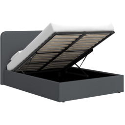 FWStyle Double Grey Upholstered Lift Up Ottoman Bed Frame - Wilko - thumbnail 6