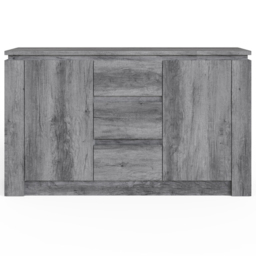 GFW Canyon 2 Door 3 Drawer Charcoal Grey Sideboard - Size: 70 x 119 x 39cm - Wilko - thumbnail 4
