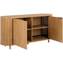 Florence Colima 2 Door Oak Sideboard - Brown - Furniture To Go - Wilko - thumbnail 6