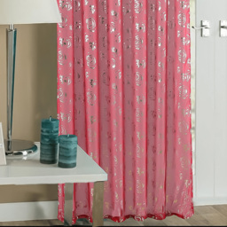 Velosso Geneva Red Foil Flower Voile Panel Curtain 150 x 183cm - Size: W 150 x D 183cm - Wilko - thumbnail 4
