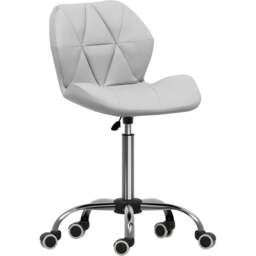 Vida Designs White PU Faux Leather Swivel Office Chair - Size: 96 x 48 x 49cm - Wilko - thumbnail 3