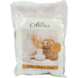 Pack of 20 White Musk and Linen Tealights - Beige - True Aroma - Wilko