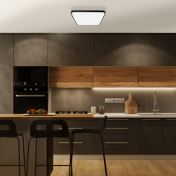 Milagro Fabio Black Ceiling Lamp 47cm 230V - Size: 47 x 47 x 6cm - Wilko - thumbnail 4