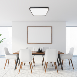 Milagro Fabio Black Ceiling Lamp 47cm 230V - Size: 47 x 47 x 6cm - Wilko - thumbnail 3