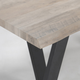 Ezra 6 Seater Dining Table Grey - Size: 4 Seater - Wilko - thumbnail 6