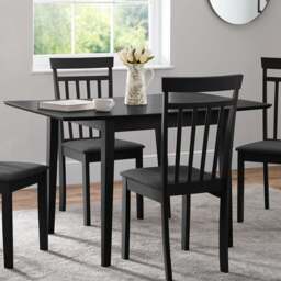 Julian Bowen Rufford 4 Seater 80 to 120cm Extendable Dining Table Black - Wilko - thumbnail 1