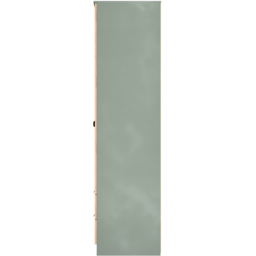 Crowndale Bora 2 Door 2 Drawer Gold Oak and Reed Green Tall Double Wardrobe - Size: 2 Door, 2 Drawer - Wilko - thumbnail 4
