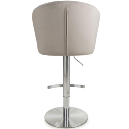 Shankar Sigma Mink Brushed Velvet Bar Stool - Size: Single - Cream - Wilko - thumbnail 7