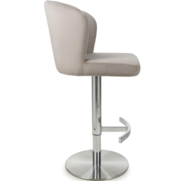 Shankar Sigma Mink Brushed Velvet Bar Stool - Size: Single - Cream - Wilko - thumbnail 5