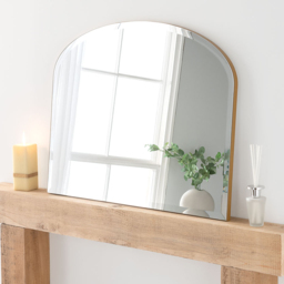 Yearn Gold Arch Bevelled Overmantle Mirror 91 x 69cm - Wilko - thumbnail 3