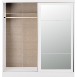 Seconique Nevada 2 Door White Sliding Wardrobe - Wilko - thumbnail 4