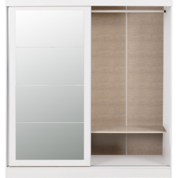 Seconique Nevada 2 Door White Sliding Wardrobe - Wilko - thumbnail 5