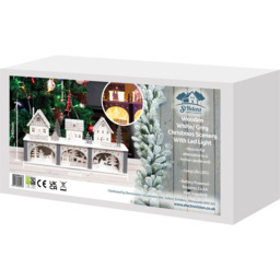 St Helens Grey Light Up Wooden Festive Scene Design - Size: 11 x 44 x 22cm - Multi - Wilko - thumbnail 5