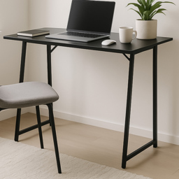 Harbour Housewares Deluxe Wooden Foldable Laptop Desk Black - Size: 59 x 80 x 12cm - Wilko - thumbnail 1