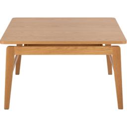Florence Essex Square Oak Coffee Table - Size: 45 x 80 x 80cm - Brown - Furniture To Go - Wilko - thumbnail 4