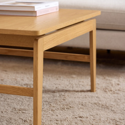 Florence Essex Square Oak Coffee Table - Size: 45 x 80 x 80cm - Brown - Furniture To Go - Wilko - thumbnail 6