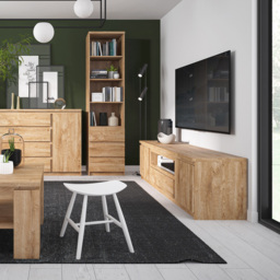 Florence Fribo Single Door 5 Drawer Golden Ribbeck Oak Wardrobe - Size: Single Door, 5 Drawer - Brown - Wilko - thumbnail 7