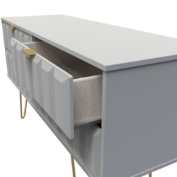 Crowndale Cube 4 Drawer Dusk Grey Chest of Drawers Ready Assembled - Wilko - thumbnail 7