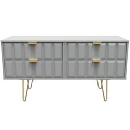 Crowndale Cube 4 Drawer Dusk Grey Chest of Drawers Ready Assembled - Wilko - thumbnail 4