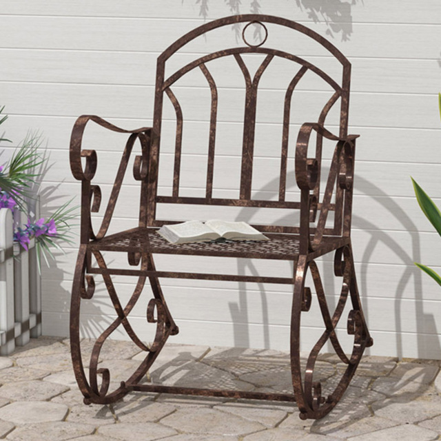 Outsunny Bronze Vintage Style Rocking Chair - Size: 1 Seater - Brown - Wilko - image 1