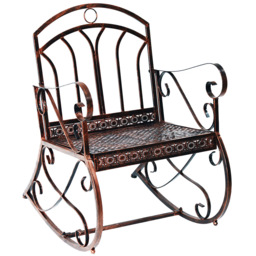 Outsunny Bronze Vintage Style Rocking Chair - Size: 1 Seater - Brown - Wilko - thumbnail 3