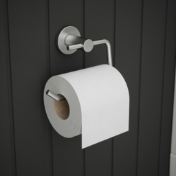 Rothley Brushed Silver Round Toilet Roll Holder - Size: 16 x 7 x 14cm - Wilko - thumbnail 3
