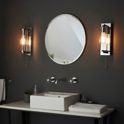 Merano Como Chrome Plate Glass Chrome Wall Lamp - Size: 13.4 x 10 x 31.5cm - Silver - Wilko - thumbnail 5