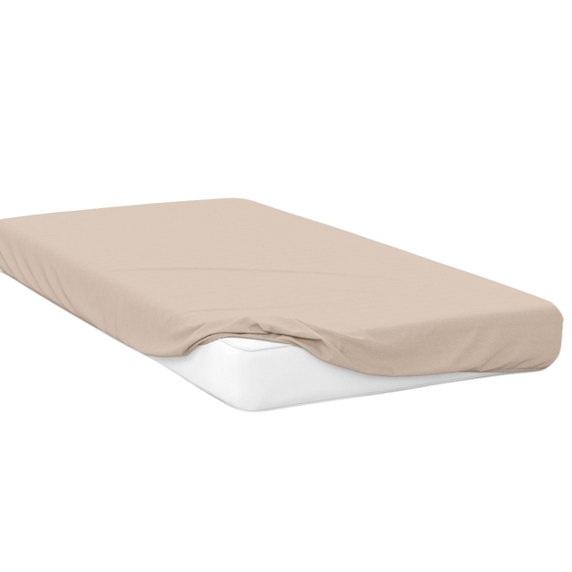 Serene Double Cream Brushed Cotton Fitted Bed Sheet - Wilko - image 1