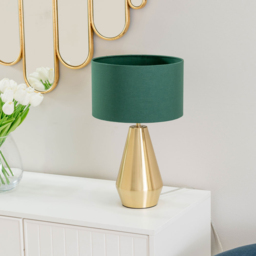ValueLights Jax Green Shade Antique Brass Touch LED Table Lamp - Size: 41 x 25 x 25cm - Gold - Wilko - thumbnail 6
