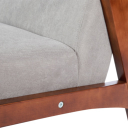 Living and Home Light Grey Tufted Armchair - Size: Single - Wilko - thumbnail 6