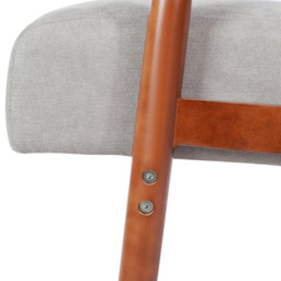 Living and Home Light Grey Tufted Armchair - Size: Single - Wilko - thumbnail 7