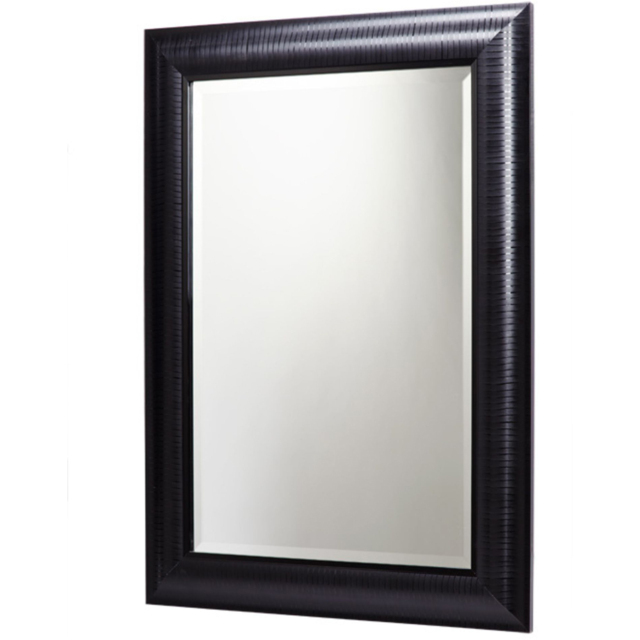 Yearn Black Textured Wall Mirror 118 x 92cm - Wilko - image 1