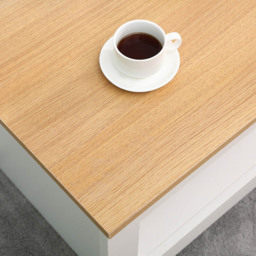FurnitureHMD Single Shelf White and Oak Effect Wooden Coffee Table - Size: 42 x 85 x 47cm - Wilko - thumbnail 6