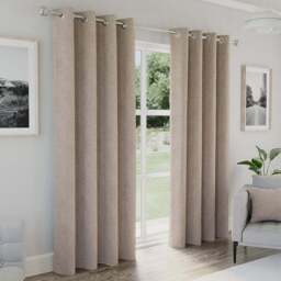 Enhanced Living Austin Natural Blackout Eyelet Thermal Curtains 229 x 183cm - Cream - Wilko - thumbnail 1