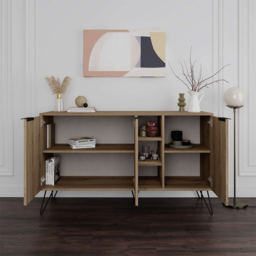 Decortie Clara Dark Oak Effect Console Sideboard - Brown - Wilko - thumbnail 4