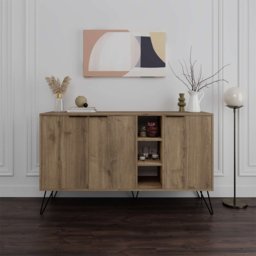 Decortie Clara Dark Oak Effect Console Sideboard - Brown - Wilko - thumbnail 5