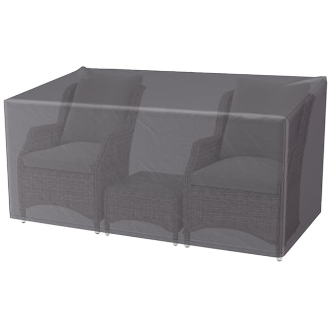 Platinum AeroCover Lounge Chair and Hocker Set Cover - Size: 90 x 190 x 100cm - Grey - Wilko - image 1