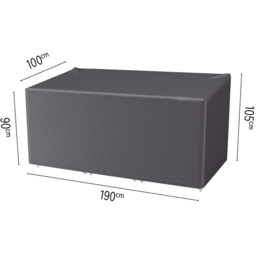 Platinum AeroCover Lounge Chair and Hocker Set Cover - Size: 90 x 190 x 100cm - Grey - Wilko - thumbnail 7