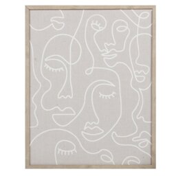 Neutral Figurative Lines Framed Art - Natural - Size: 40 x 50 x 1.8 g - Wilko - thumbnail 1
