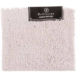 Bellissimo White Noodle Bath Mat - Size: 45 x 65cm - Wilko - thumbnail 1