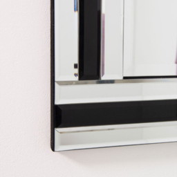 Dalton Bevelled Triple Edge Black and Silver Wall Mirror 68 x 58cm - MirrorOutlet - Wilko - thumbnail 4